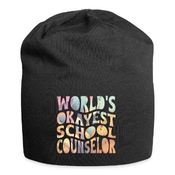 World’s okayest school counselor - Jersey-Beanie - Schwarz - Vorne