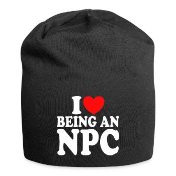Meme NPC I like to be an NPC Geek humor - Jersey Beanie - black - Front