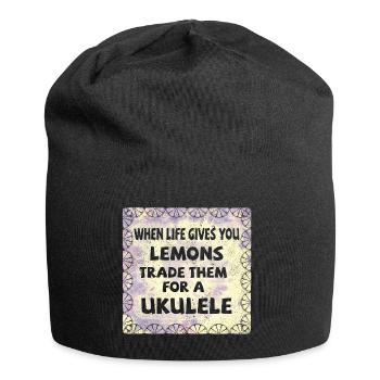 When life gives lemons trade for a Ukulele - Jersey Beanie - black - Front