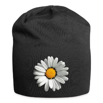 Gänseblümchen, Blume, Frühling, Sommer, Garten, - Jersey-Beanie - Schwarz - Vorne