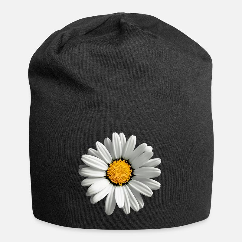 tusindfryd, blomst, forår, sommer, have, - Jersey-Beanie - sort