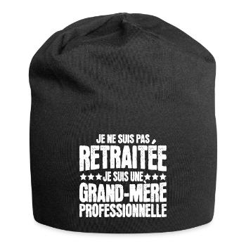 Grand-Mère Professionnelle Retraitée Mamie - Bonnet en jersey - noir - Devant
