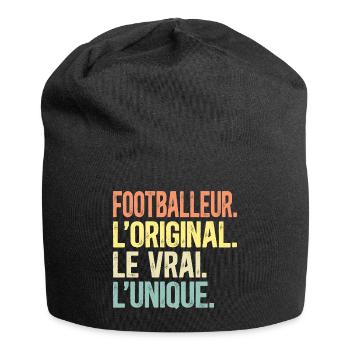 Footballeur L'Original Le Vrai L'Unique Homme - Bonnet en jersey - noir - Devant