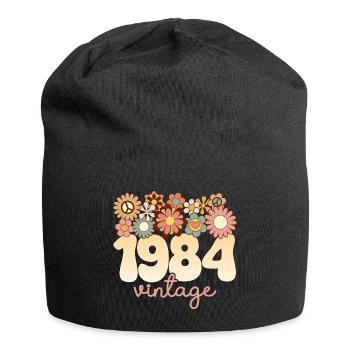 Vintage Frau Jahr 1984 40 Jahre Jubiläum - Jersey-Beanie - Schwarz - Vorne