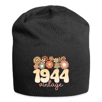 Vintage Frau Jahr 1944 80 Jahre Jubiläum - Jersey-Beanie - Schwarz - Vorne