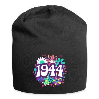 Retro Groovy Jahr 1944 Frau 80 Jahre Jubiläum - Jersey-Beanie - Schwarz - Vorne