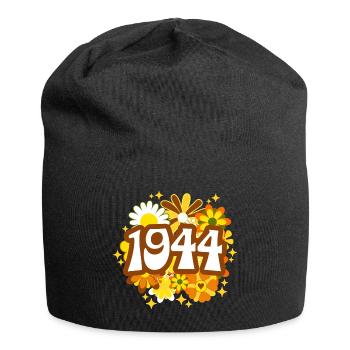 Retro Groovy Jahr 1944 Frau 80 Jahre Jubiläum - Jersey-Beanie - Schwarz - Vorne