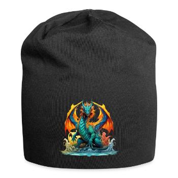 Dragon, Fantasy, Magic, Mysticism, Creature, Fable, Animal - Jersey Beanie - black - Front