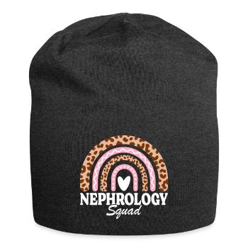 Regenbogen-Nephrologie-Krankenschwester-Team - Jersey-Beanie - Anthrazit - Vorne