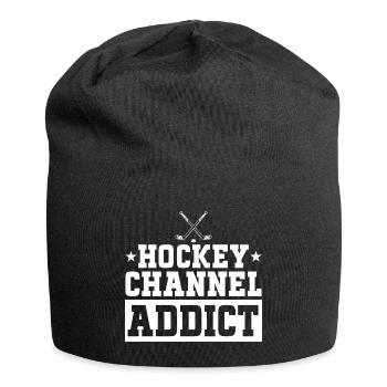 Loves watching hockey - Jersey Beanie - black - Front
