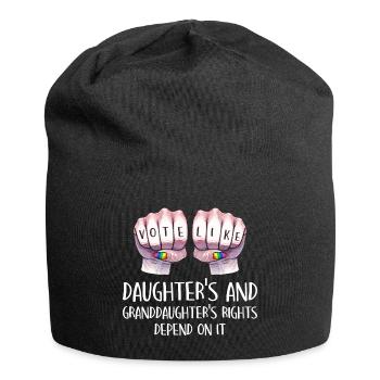 Grandma Feminism Little Girl Granny - Jersey Beanie - black - Front