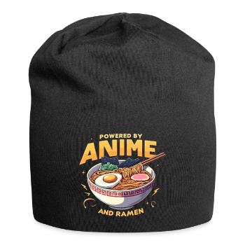 Propulsé par l’anime et les ramen - Bonnet en jersey - noir - Devant