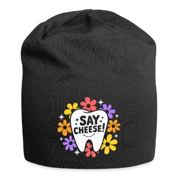 Retro Dental Humor Woman Dentist - Jersey Beanie - black - Front