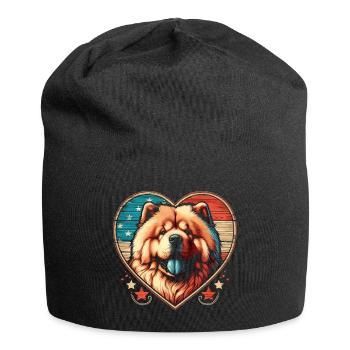 Chow Chow Dog - Jersey Beanie - black - Front