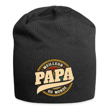 Père Cadeau Meilleur Papa Du Monde - Bonnet en jersey - noir - Devant