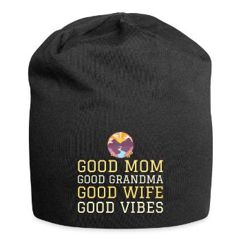 Good mom, good grandma, good wife - Bonnet en jersey - noir - Devant