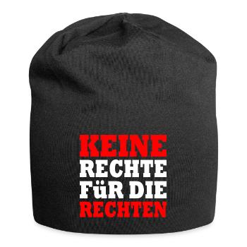 keine rechte für die rechten - Jersey-Beanie - Schwarz - Vorne