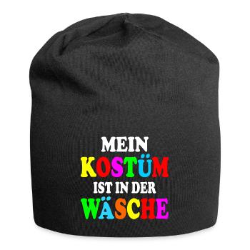 mein kostüm ist in der wäsche - Jersey-Beanie - Schwarz - Vorne