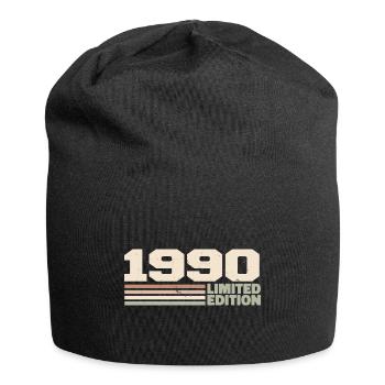 1990 Geburtstagsgeschenk 1990 limitierte Auflage 1990 - Jersey-Beanie - Schwarz - Vorne