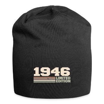 1946 Cadeau Anniversaire 1946 édition limitée 1946 - Bonnet en jersey - noir - Devant