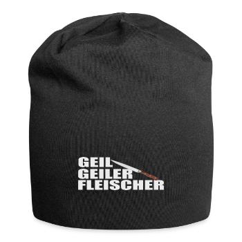 Fleischer Metzger Zerleger Schlachter - Jersey-Beanie - Schwarz - Vorne