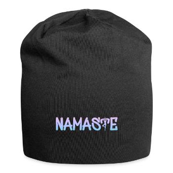 Yoga Om Namaste Chakra - Jersey-Beanie - Schwarz - Vorne