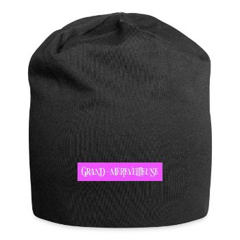 Grand-mèreveilleuse. Mamie merveilleuse. - Bonnet en jersey - noir - Devant