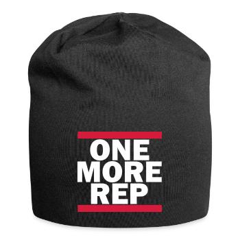 GYM, ONE MORE REPEAT - Jersey-Beanie - Schwarz - Vorne