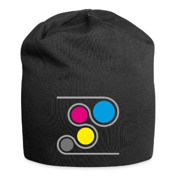 Imprimante CMJN Graphique - Bonnet en jersey - noir - Devant