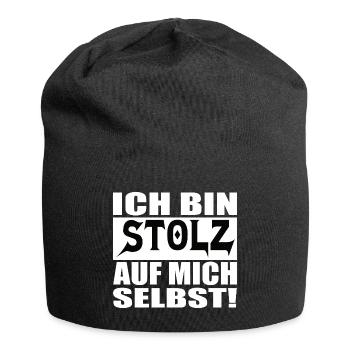 ich bin stolz auf mich selbst - Jersey-Beanie - Schwarz - Vorne
