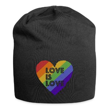 Love is Love, Gay Pride Rainbow - Jersey Beanie - black - Front