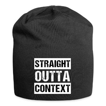 Contexte Straight Outta - Bonnet en jersey - noir - Devant