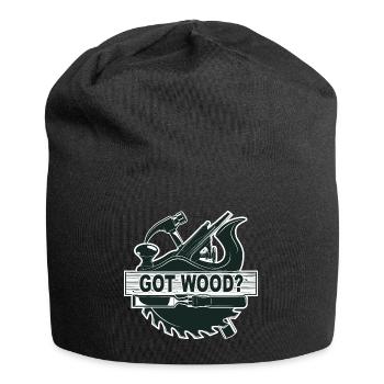 Holzbearbeitung bekam Holz - Jersey-Beanie - Schwarz - Vorne