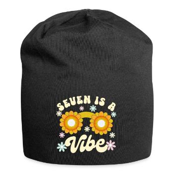 Né En 2017 7 Ans Anniversaire Enfant Fille Garçon - Bonnet en jersey - noir - Devant