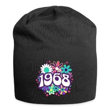 Fête Anniversaire Femme 1968 55 Ans Anniversaire - Bonnet en jersey - noir - Devant