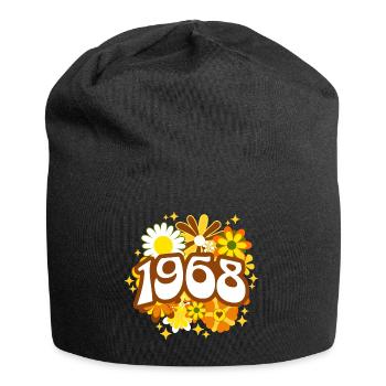 Fête Anniversaire Femme 1968 55 Ans Anniversaire - Bonnet en jersey - noir - Devant