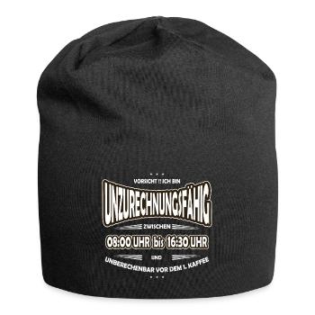 Unzurechnungsfähig Büro, Arbeit, Morgenmuffel - Jersey-Beanie - Schwarz - Vorne