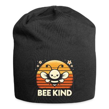 Bee Kind Biene - Jersey-Beanie - Schwarz - Vorne
