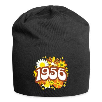 Hippi 70 Ans Femme Anniversaire 1956 - Bonnet en jersey - noir - Devant