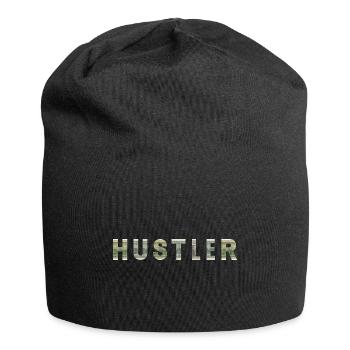 Hustler Dollar Bill Texture Motivation Inspiration - Jersey Beanie - black - Front