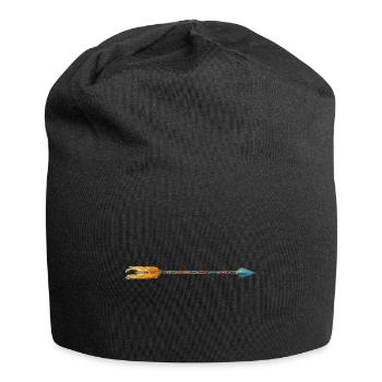 Watercolor Arrow Boho Symbol Protection - Jersey Beanie - black - Front