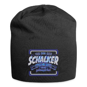 Schalker Warnung | Gelsenkirchen Schalke Geschenk - Jersey-Beanie - Schwarz - Vorne