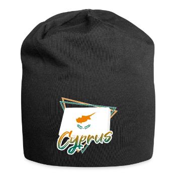 Zypern - Jersey-Beanie - Schwarz - Vorne