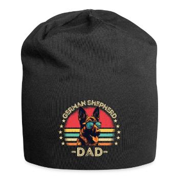 German Shepherd with sunglasses retro - Jersey Beanie - black - Front
