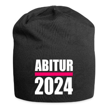 Abitur 2024 - Jersey-Beanie - Schwarz - Vorne