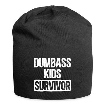 Humour Famille Enfants Maman Papa - Bonnet en jersey - noir - Devant