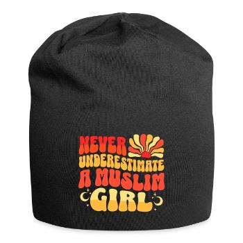 Jamais Sous-estimer Fille Musulmane - Bonnet en jersey - noir - Devant