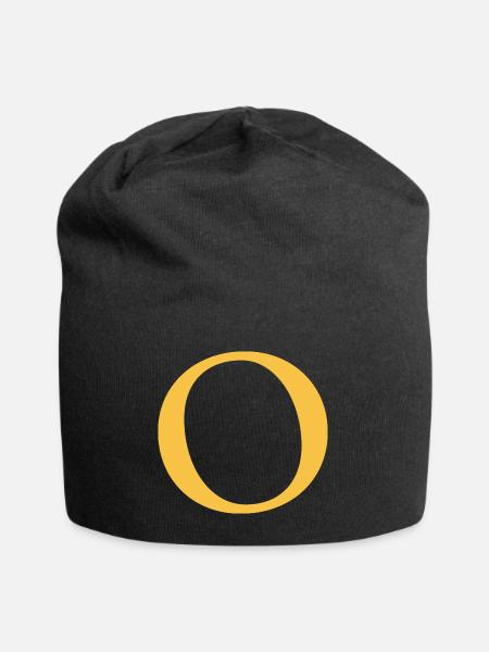 O - Jersey-Beanie - Schwarz