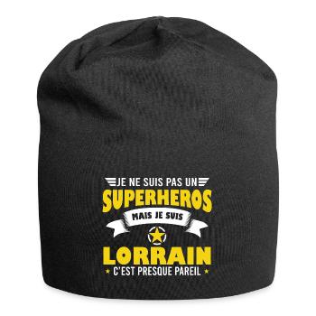 Lorrain cadeau drôle région Lorraine - Bonnet en jersey - noir - Devant