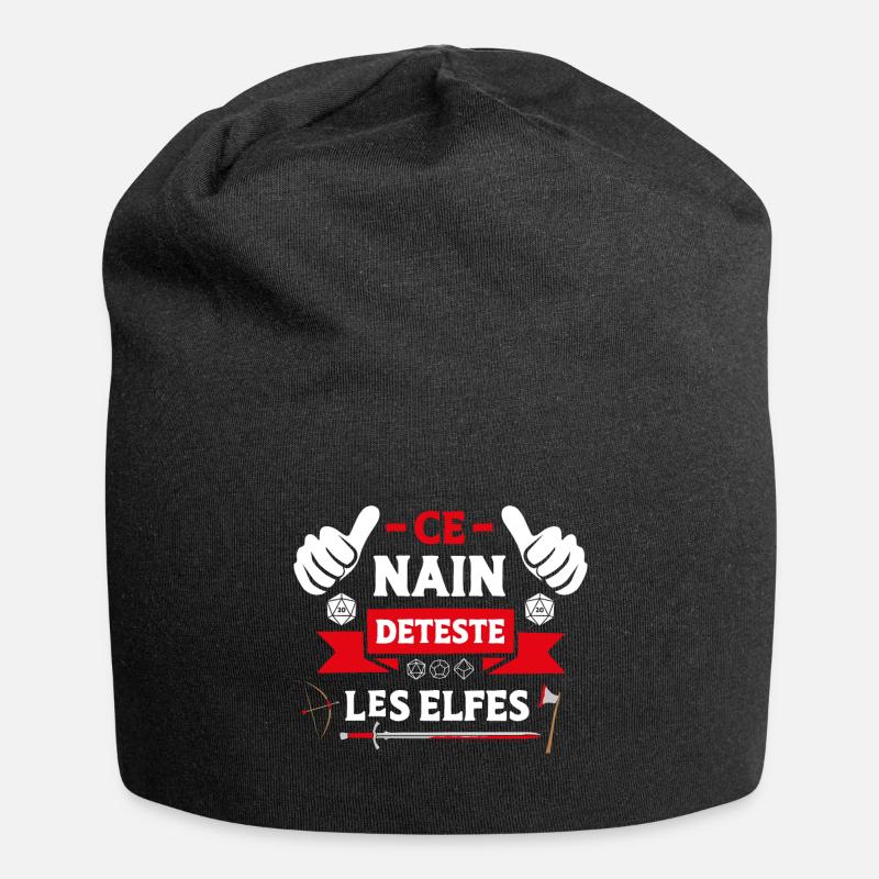 Ce nain déteste les elfes - Bonnet en jersey - noir